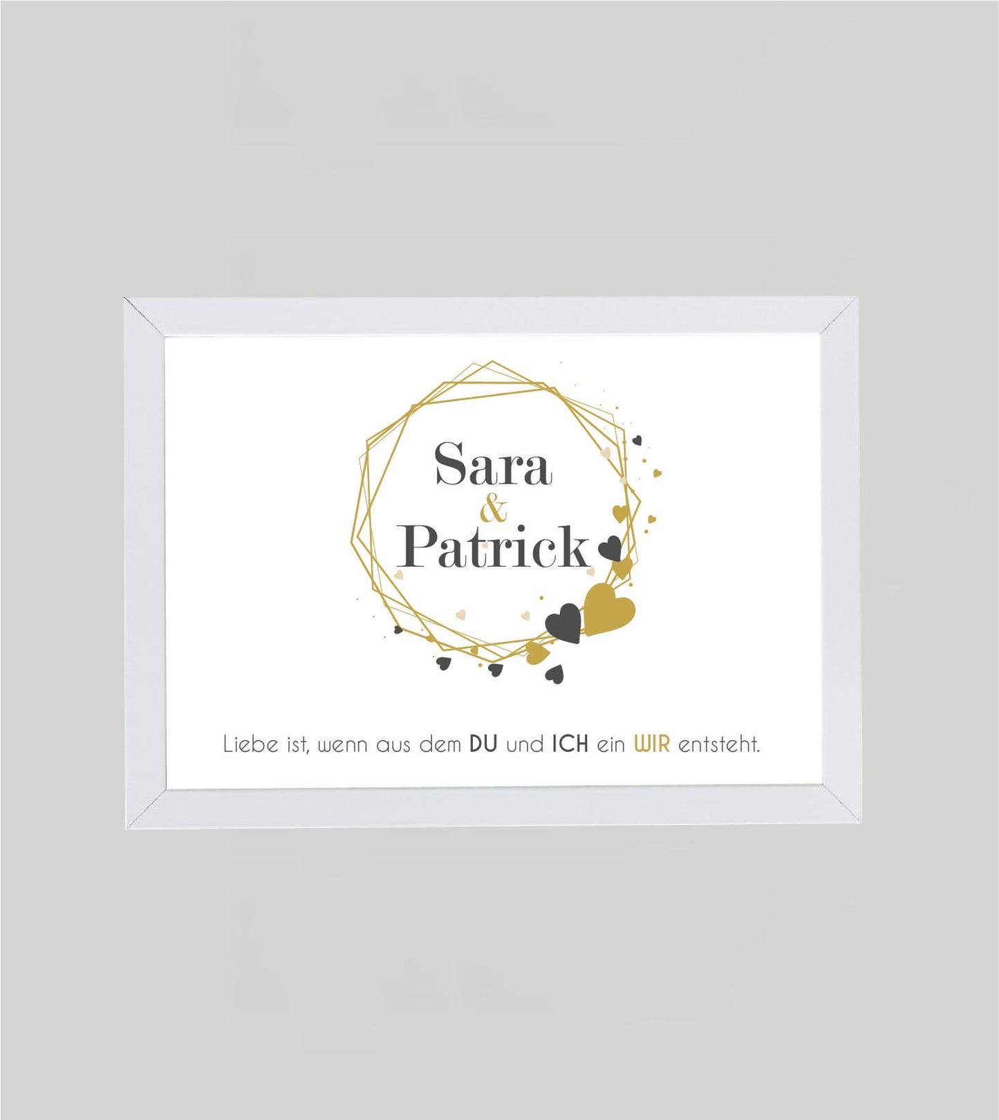 Personalisiertes Namensposter “DU und ICH”, Variante: Querformat, Bildgröße: 13x18cm, Bilderrahmen: Ohne Bilderrahmen, Copyright: 321geschenke.de