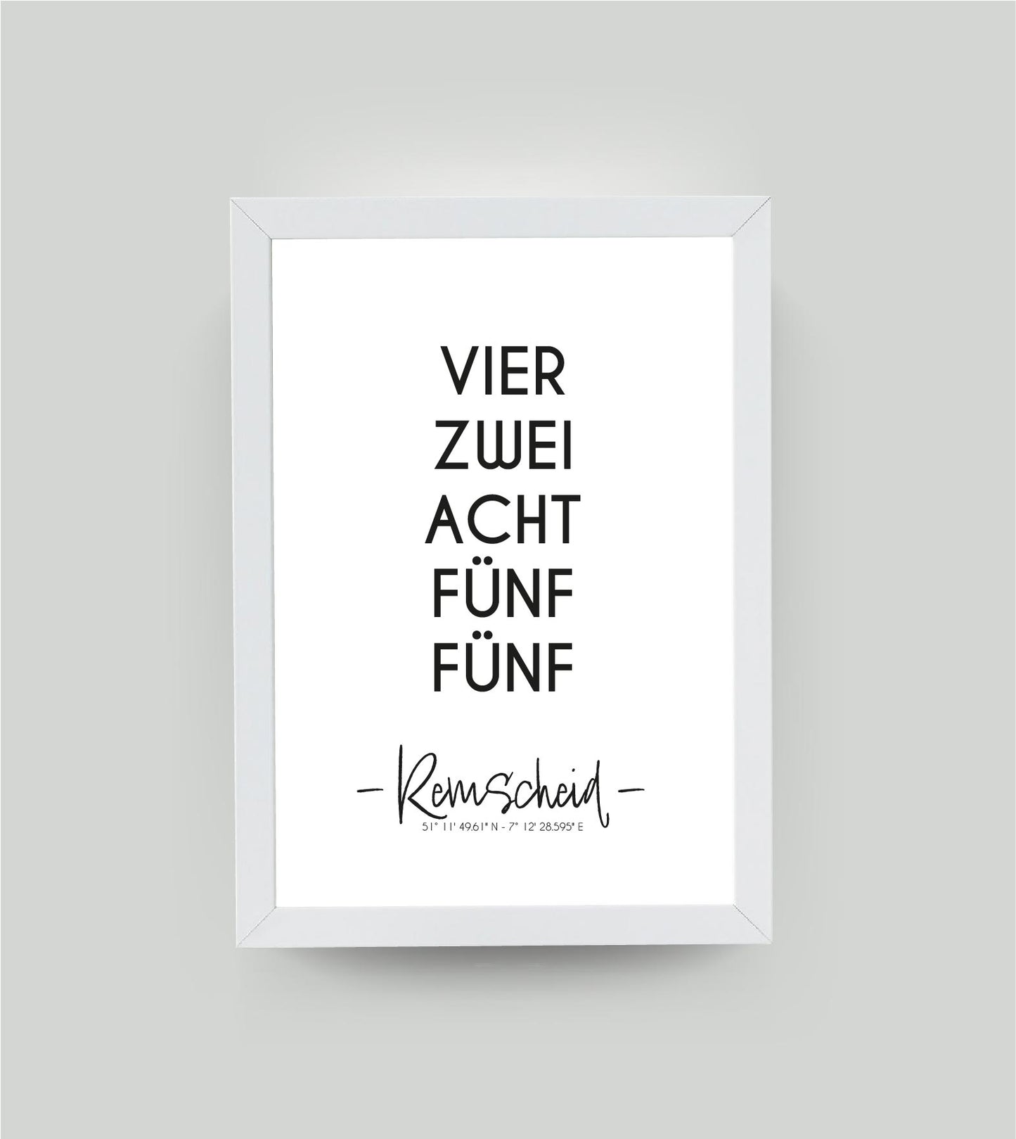 Personalisiertes Koordinatenposter "PLZ" Postleitzahl, Bildfarbe: Weiß, Bildgröße: 13x18cm, Bilderrahmen: Ohne Bilderrahmen, Copyright: 321geschenke.de