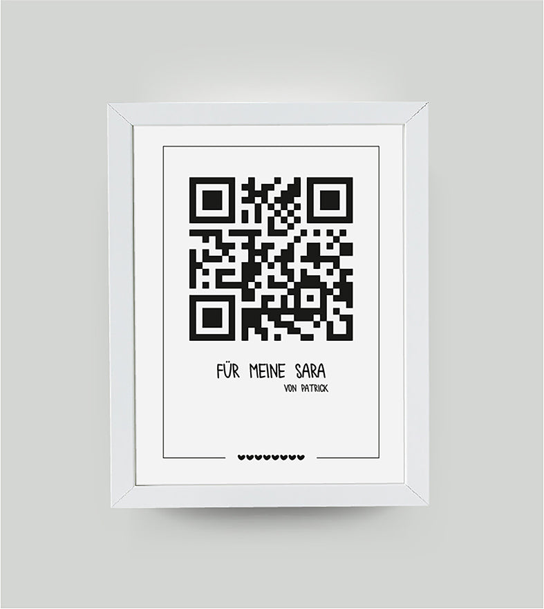 Personalisiertes Bild „QR-Code”, Bildgröße: 13x18cm, Bilderrahmen: Ohne Bilderrahmen, , Copyright:321geschenke.de