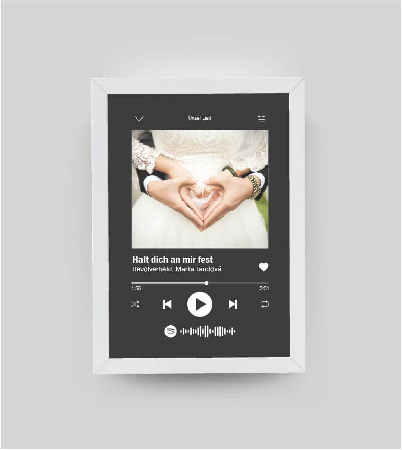 Personalisiertes Bild “Song” mit Foto, Bildfarbe: Anthrazit/Schwarz, Bildgröße: 13x18cm, Bilderrahmen: Ohne Bilderrahmen,Copyright: 321geschenke.de