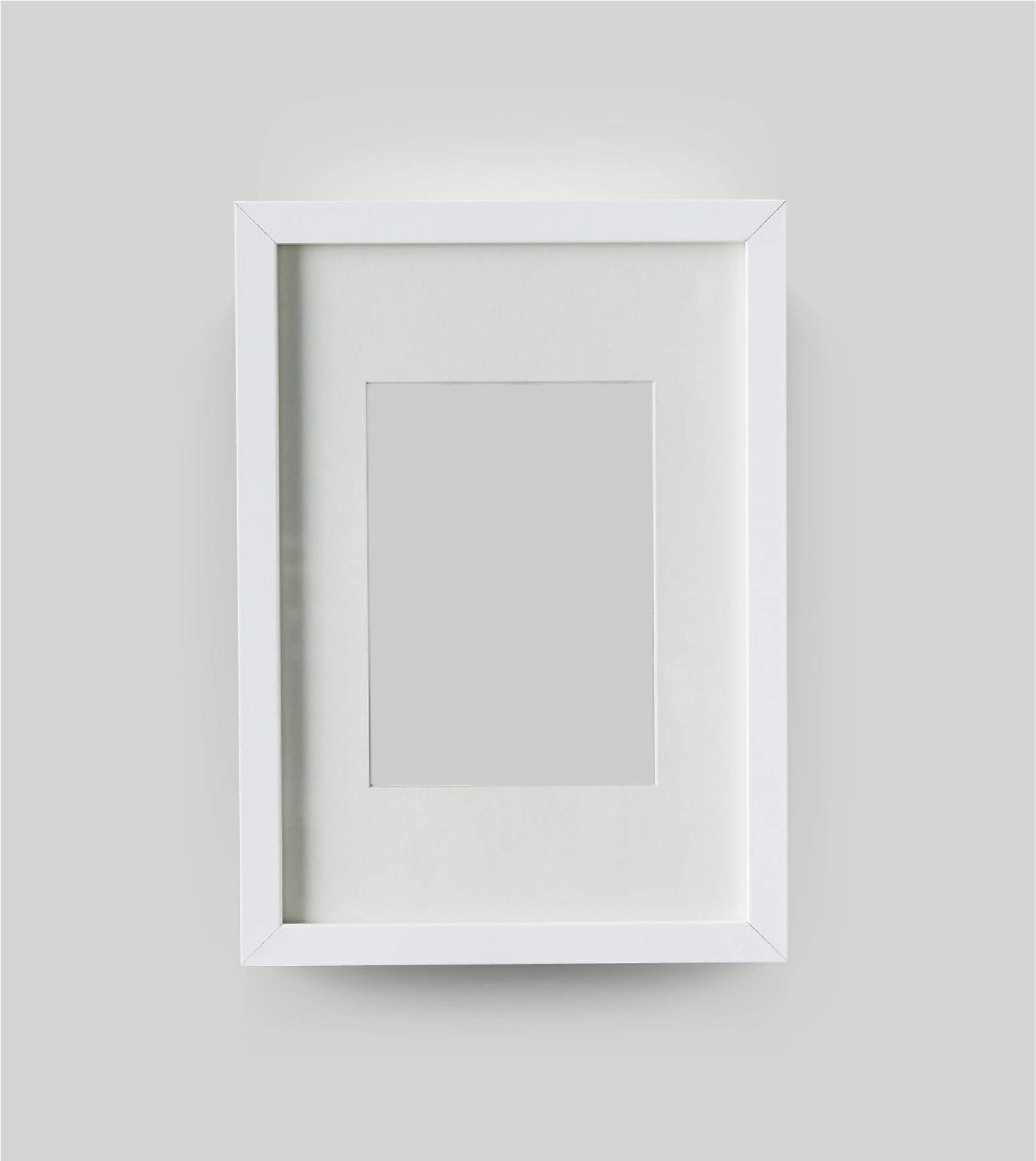 Bilderrahmen weiß, A4, mit Passepartout, Copyright: 321geschenke.de