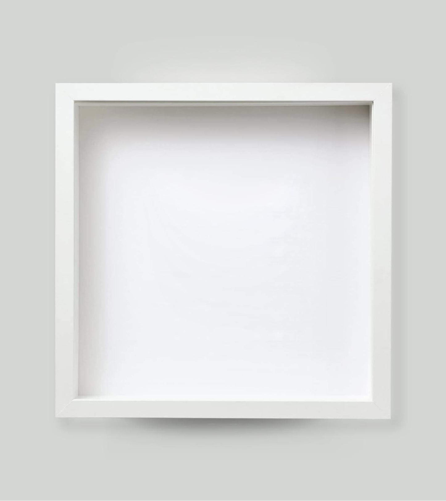 Bilderrahmen viereckig, 3D-Rahmen, weiß, Copyright: 321geschenke.de