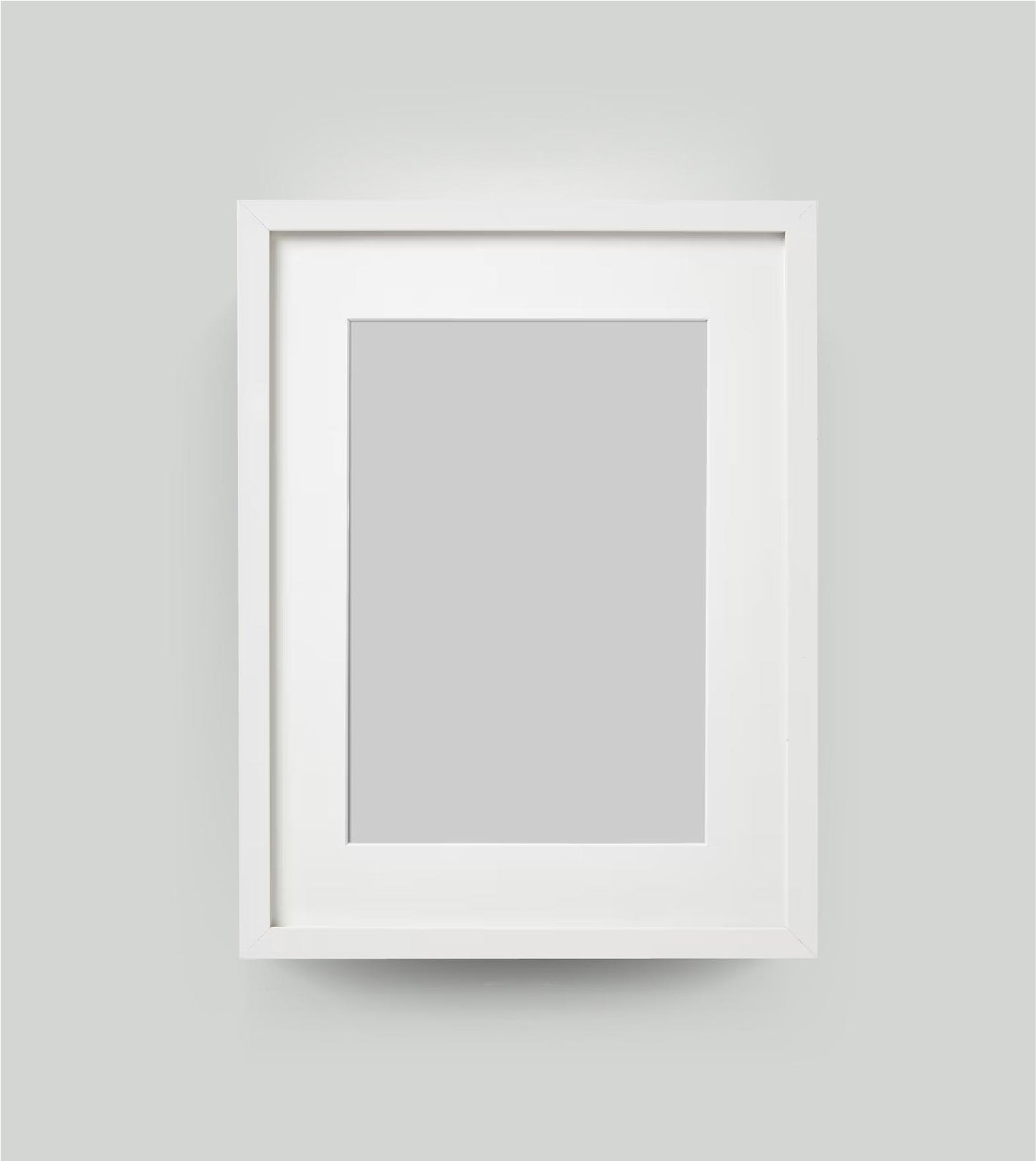 Bilderrahmen weiß, 13x18cm, mit Passepartout, Copyright: 321geschenke.de