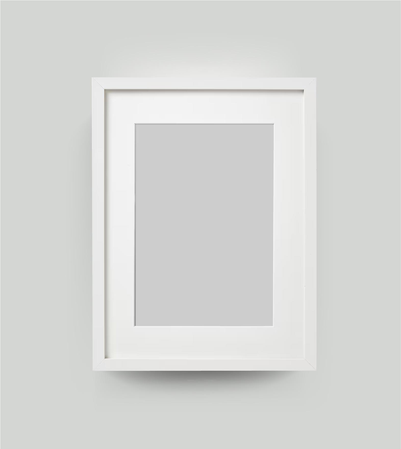 Bilderrahmen weiß, 13x18cm, mit Passepartout, Copyright: 321geschenke.de