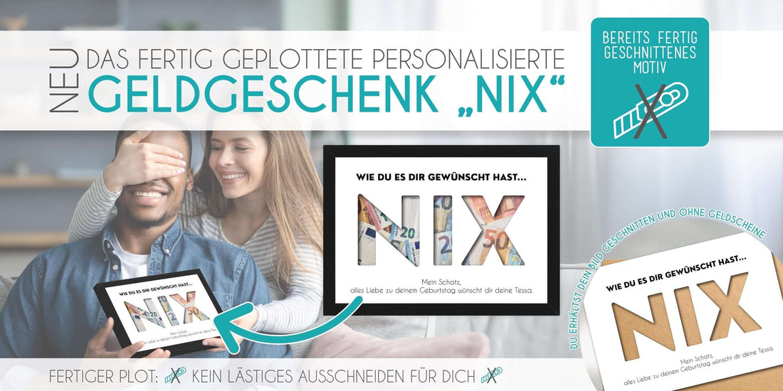Entdecke unser neues Highlight: Das personalisierte Geldgeschenk "NIX"! Entdecke unser neues Highlight: Das personalisierte Geldgeschenk "NIX"!, Copyright: 321geschenke.de