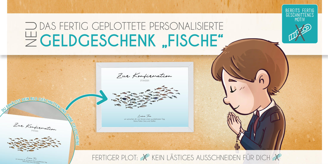 Geldgeschenk „Fische“ – Die kreative Art zu schenken 🐟💰, Copyright: 321geschenke.de