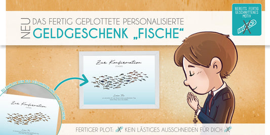 Geldgeschenk „Fische“ – Die kreative Art zu schenken 🐟💰, Copyright: 321geschenke.de