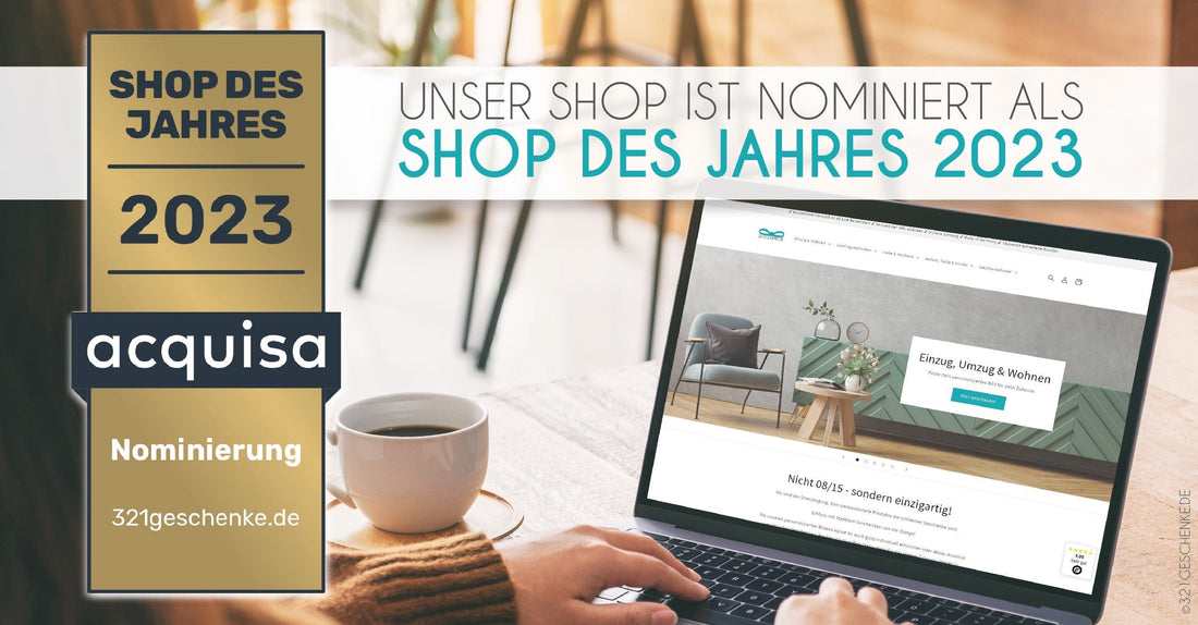 Shop des Jahres Nominierung, Wir sind stolz! 321geschenke.de ist erstmalig für den Shop des Jahres nominiert worden., Copyright: 321geschenke.de