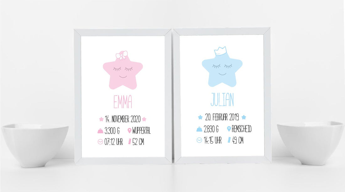 Für euch – Die neuen Baby-Poster mit Stern-Motiv