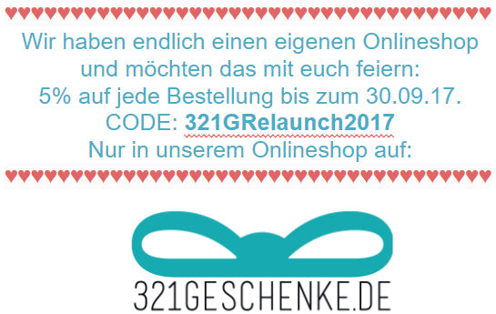 Gutscheincode: Webseite von 321geschenke jetzt mit Onlineshop, Wir haben es geschafft., Copyright: 321geschenke.de