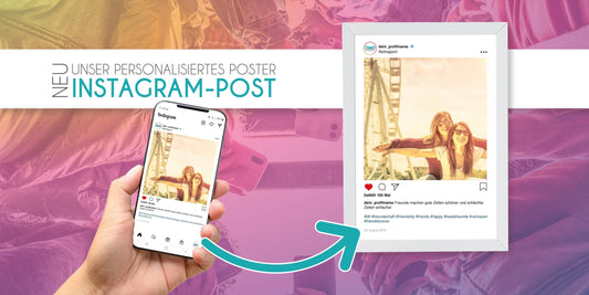 Deine Instagram Erinnerung auf einem Poster verewigt, <span>Halte deine schönsten Momente von deinem Social Media Account auf ewig auf diesem Poster fest.</span>, Copyright: 321geschenke.de