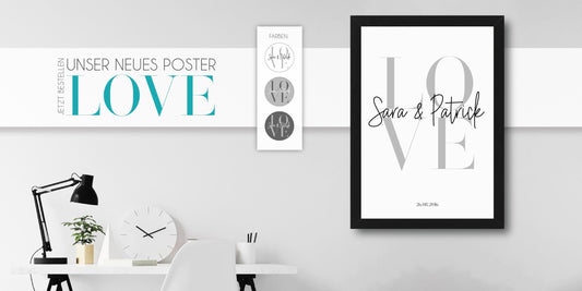 Unser neues Liebesposter "LOVE", Beweist eure Liebe mit diesem Poster und zeigt jedem eure Gefühle zueinander!, Copyright: 321geschenke.de