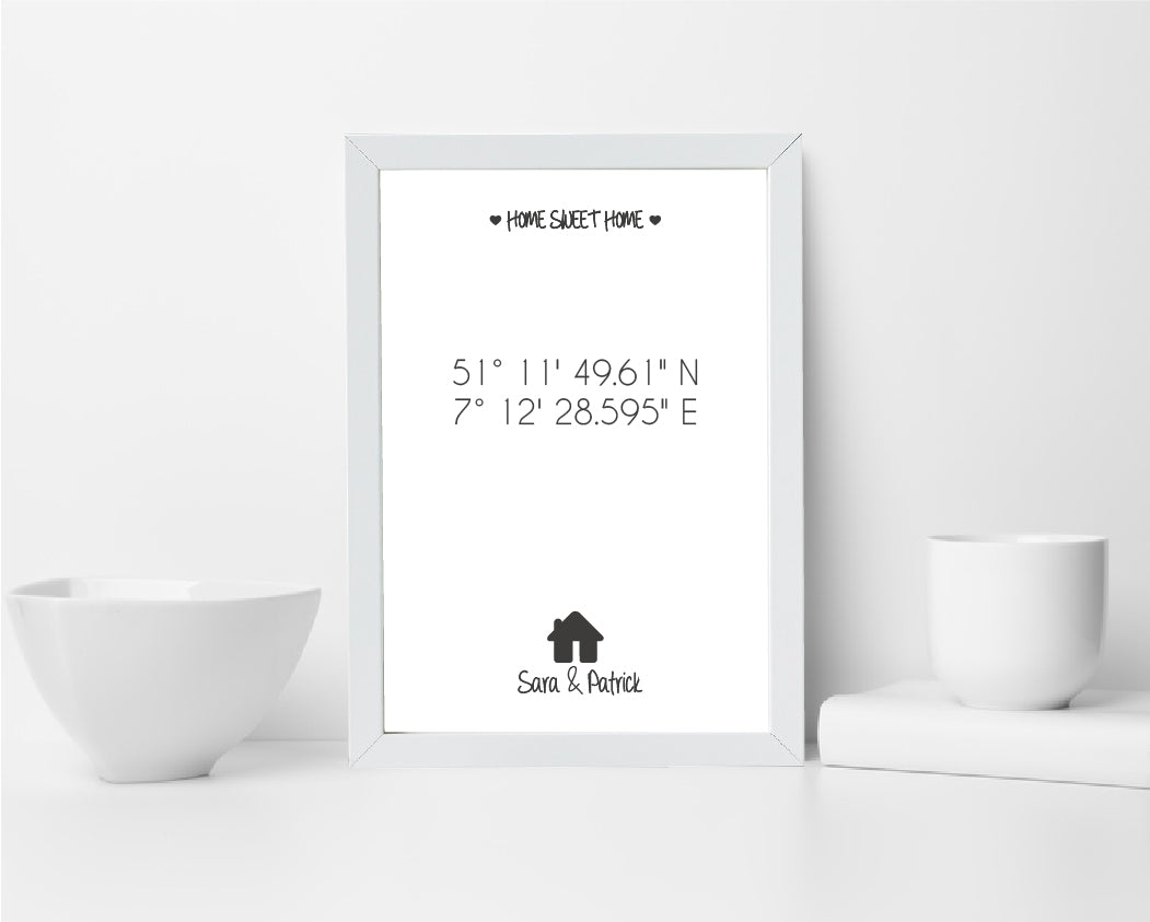 Unser Bild Einzugsgeschenk, Geschenk zum Einzug jetzt in weiß erhältlich!