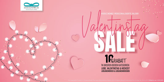 Unsere Rabatt-Aktion zum VALENTINSTAG💝, Erhalte in unserem Shop auf ausgewählte personalisierten Produkte mit dem Code: V-DAY 10% Rabatt*., Copyright: 321geschenke.de