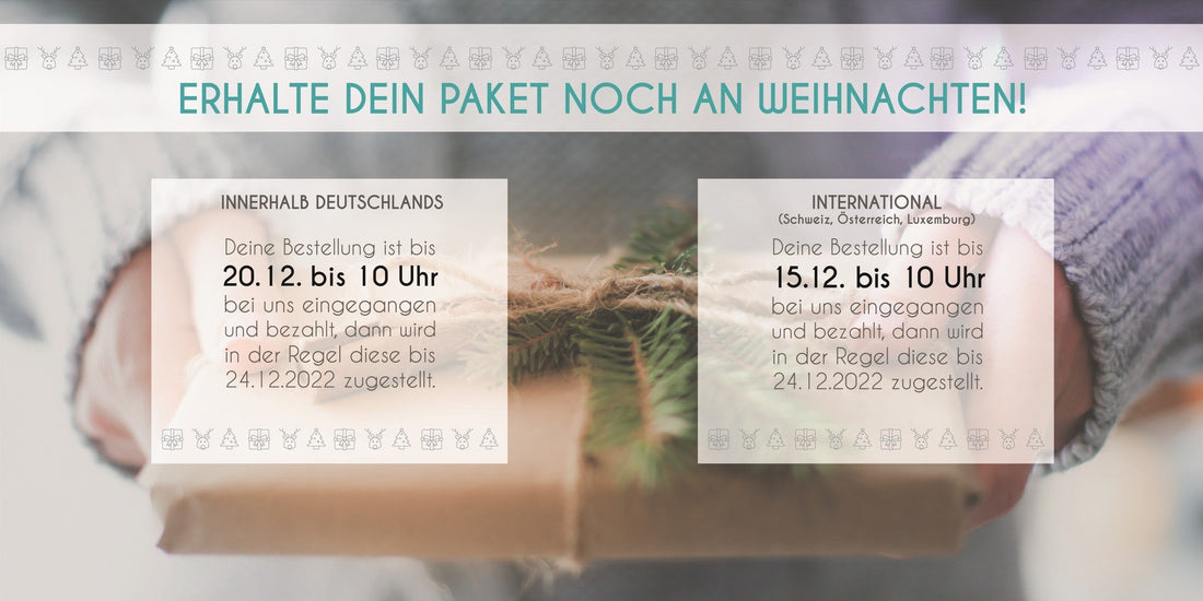 Unsere Paket-Versandschlusszeiten für Weihnachten, Beachte die Zeiten, damit dein Paket noch rechtzeitig an Weihnachten ankommt!🎄, Copyright: 321geschenke.de
