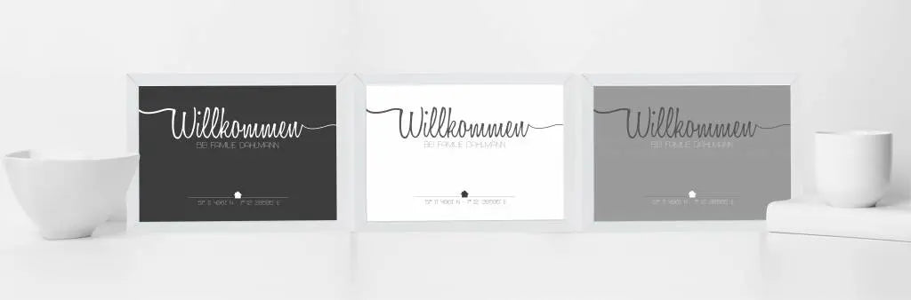 Unser neues “WILLKOMMENS”-Poster für euren Eingangsbereich, Zeigt euren Gästen mit diesem Bild wie sehr sie bei euch willkommen sind., Copyright: 321geschenke.de