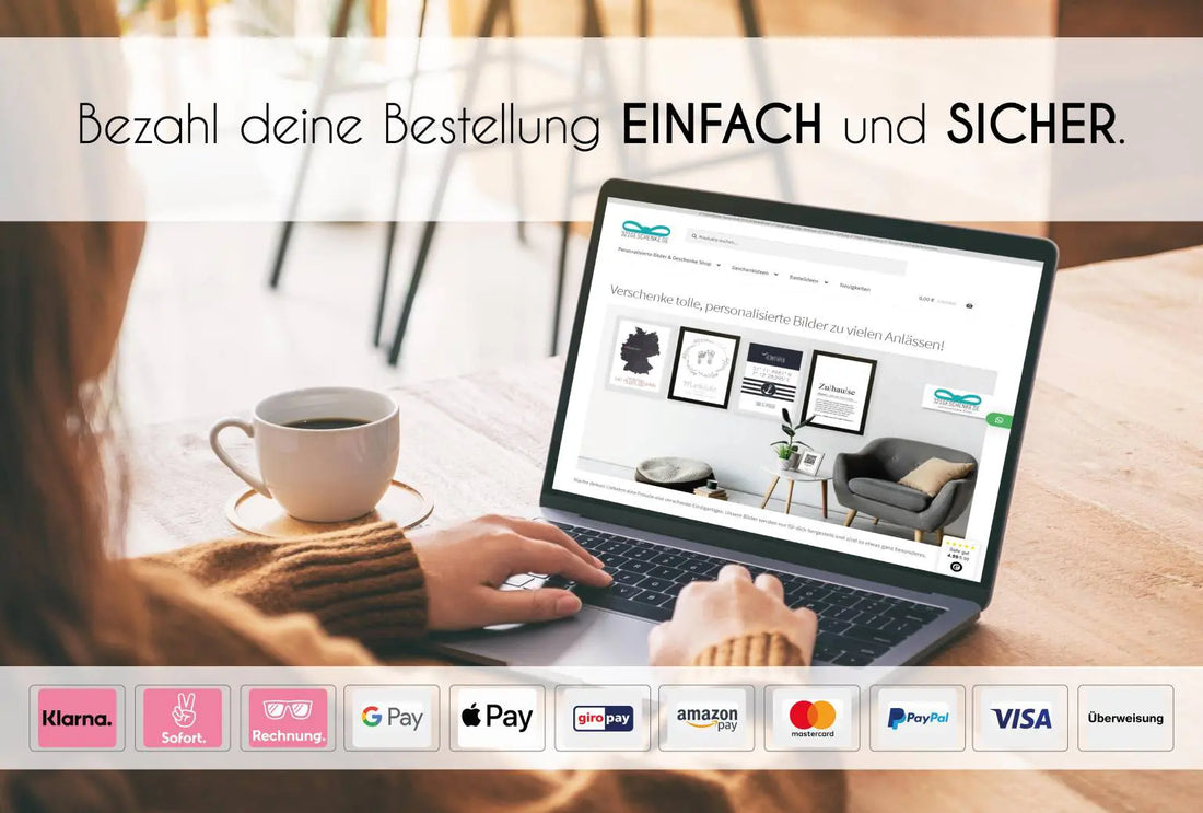 🧾 Schon gesehen? Weitere Zahlungsmöglichkeiten – auch AUF RECHNUNG!, Bezahl deine Bestellung EINFACH und SICHER.  Copyright: 321geschenke.de