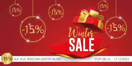 Spare jetzt beim Winter SALE⛄❄️, Entdecke einzigartige Geschenke mit 15% Rabatt!, Copyright: 321geschenke.de