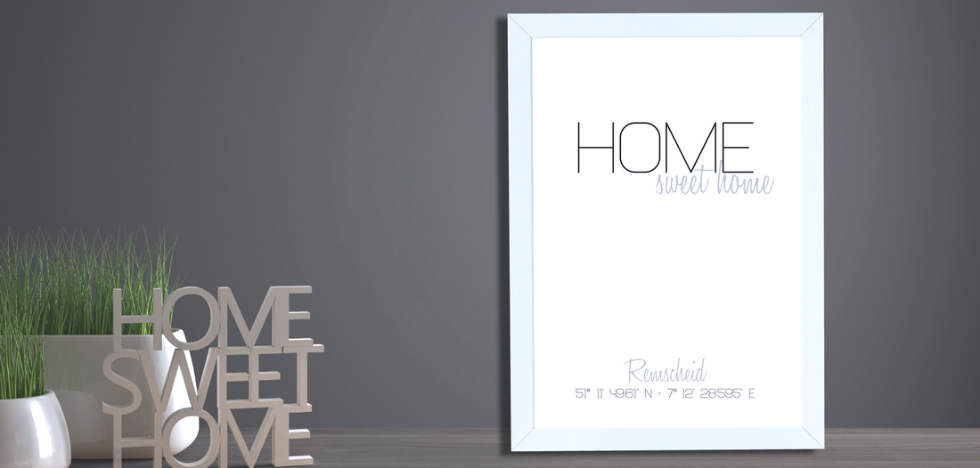 🆕- Ab sofort erhältlich: Das personalisierte “HOME sweet home” Bild, Möchtest du dein Zuhause mit einer neuen Dekoration verschönern? Mit diesem edlen und zeitlosem Poster hast du die Möglichkeit. , Copyright: 321geschenke.de