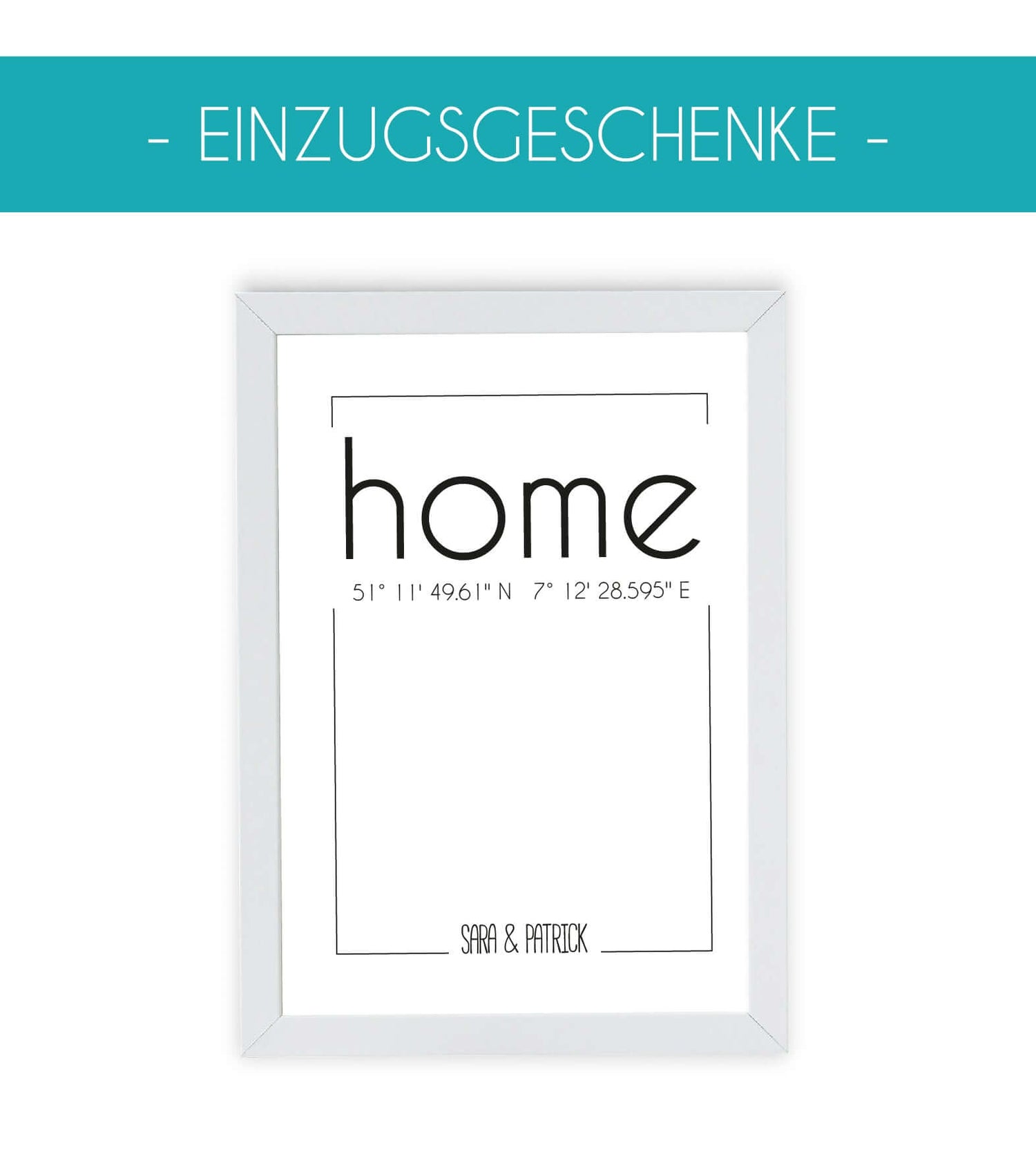 Einzugsgeschenke, Schenkt zum Einzug doch einmal etwas persönlicheres und nicht die typisch klassischen "Brot und Salz"-Geschenke. Wir haben eine große Auswahl an Einzugsgeschenken, die individuell mit euren Daten konfiguriert werden. Sucht euch jetzt eur
