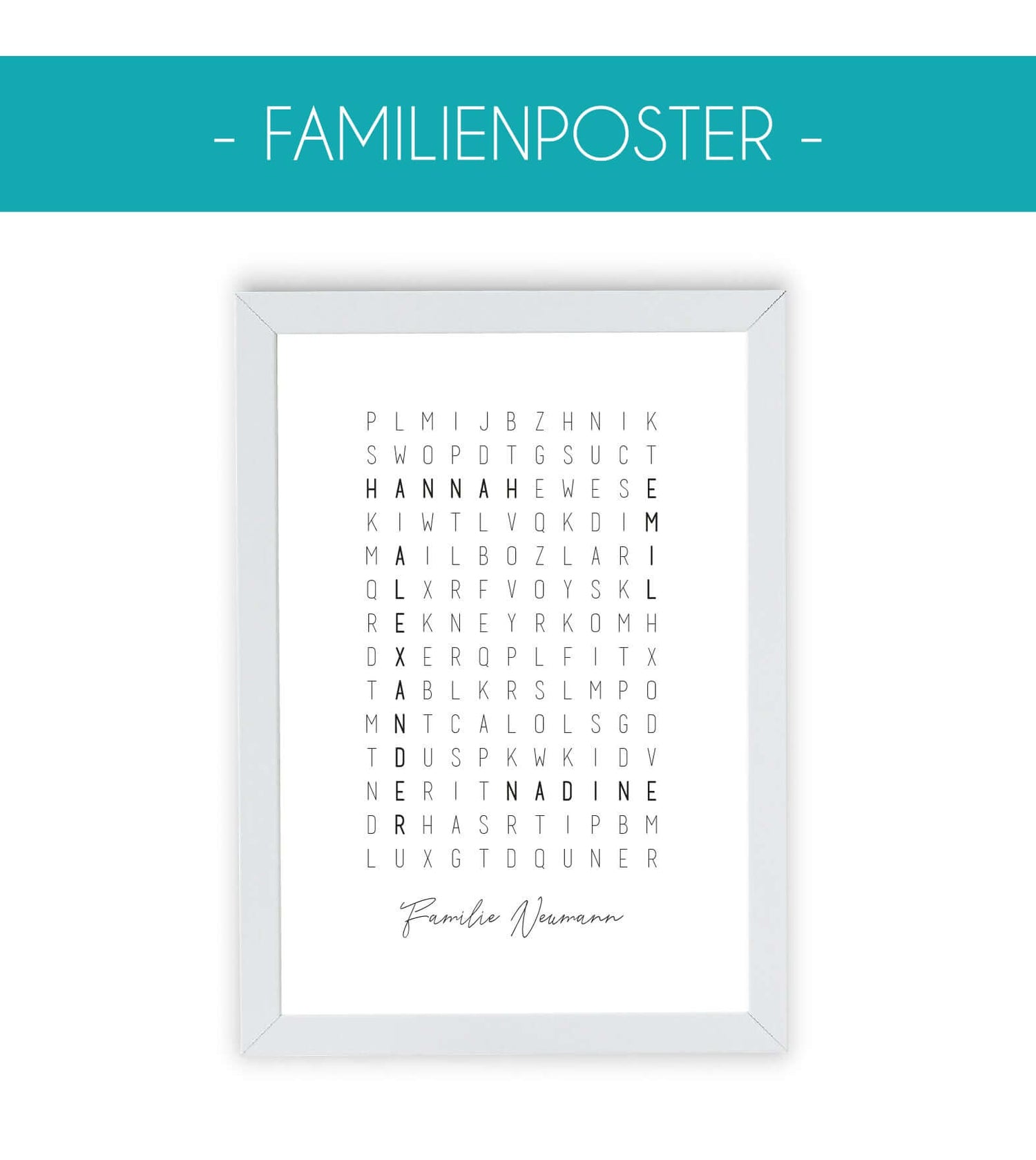 Familienposter, Als grandiose Dekoration für die eigenen vier Wänden.Mit unseren Familienposter erhaltet ihr einzigartige Dekoration für euer Zuhause. Ob als Geschenk oder für euch selber. Immer mit allen Namen eurer Familienmitglieder personalisiert sin