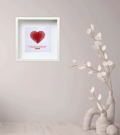 Personalized picture "embroidered heart"