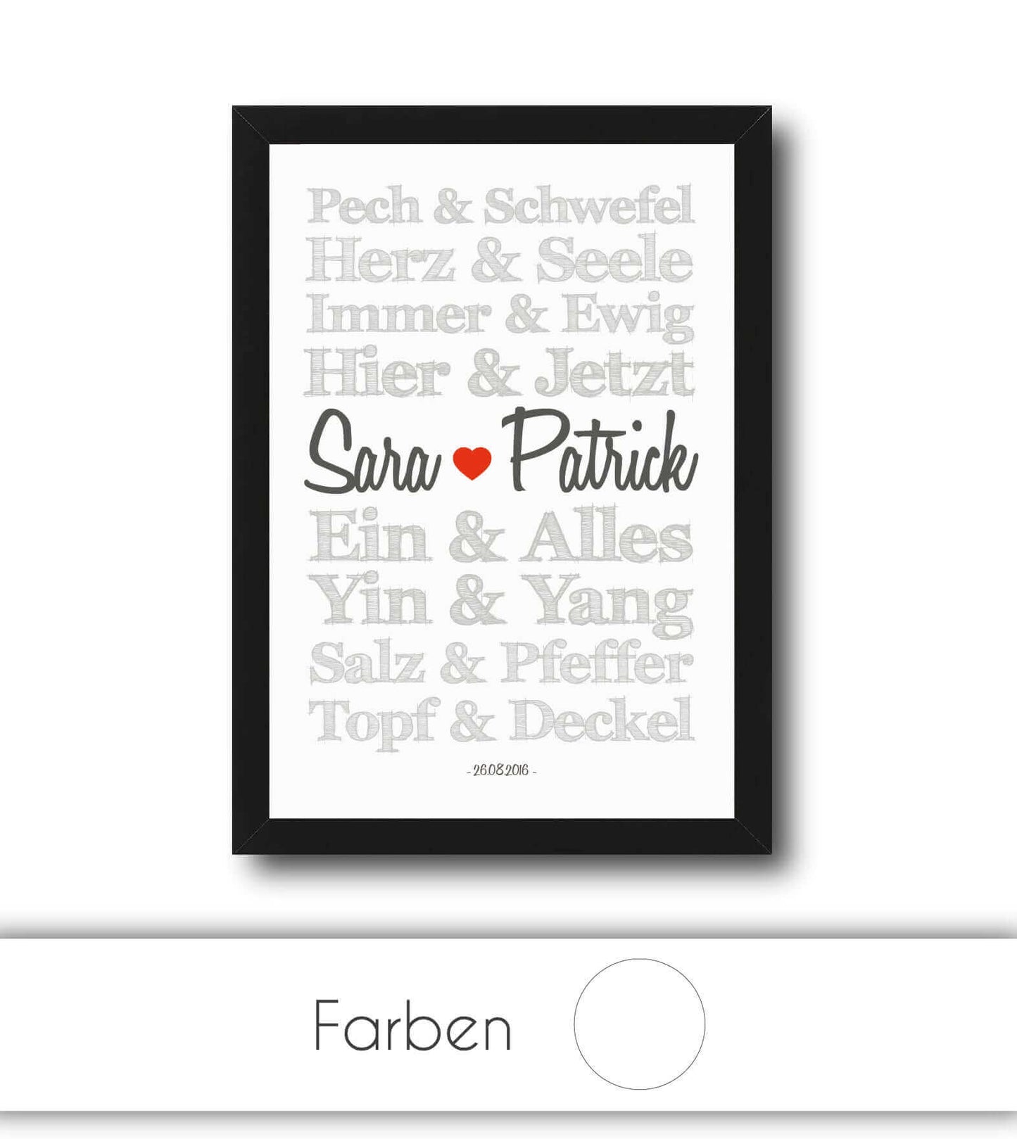 Personalized picture "DREAM COUPLES" - heart and soul