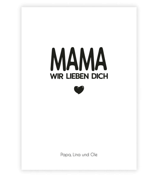 Personalized picture “MAMA – We love you”