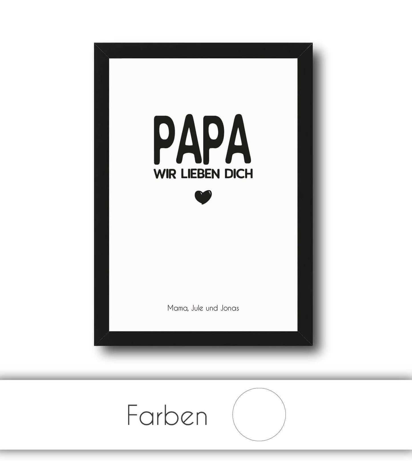 Personalisiertes Bild "PAPA – Wir lieben dich"
