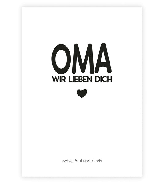 Personalisiertes Bild "OMA – Wir lieben dich"