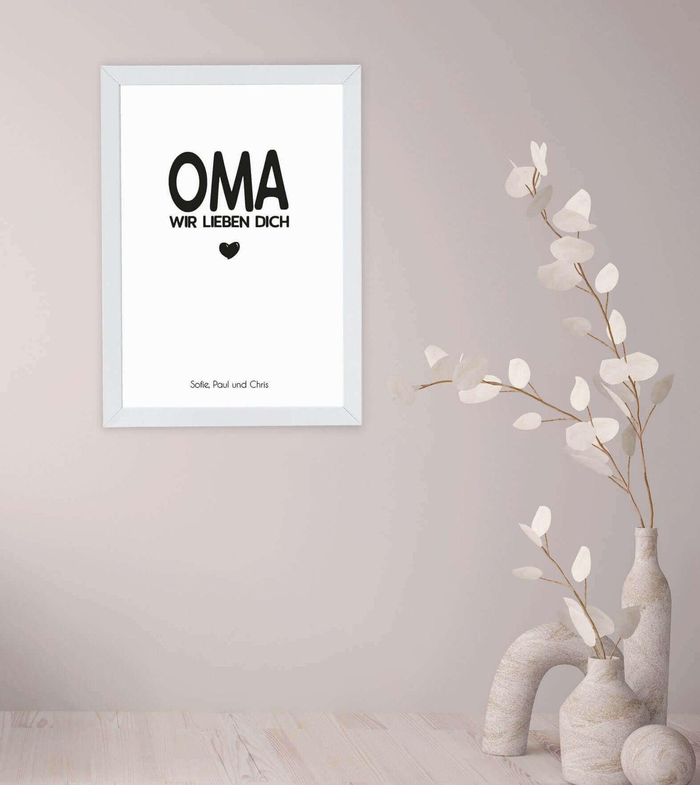 Personalisiertes Bild "OMA – Wir lieben dich"