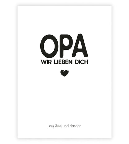 Personalisiertes Bild "OPA – Wir lieben dich"