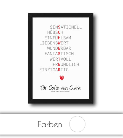 Personalized "Word Poster" - SISTER 