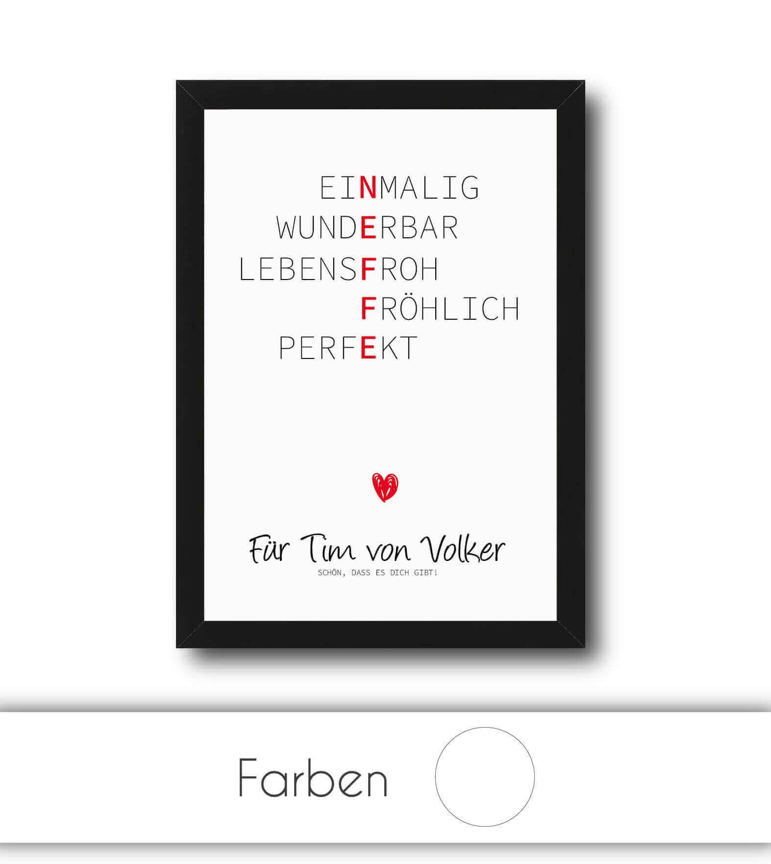 Personalisiertes "Wörterposter" - Neffe, Bildgröße: 13x18cm, DIN A4, DIN A3, Bilderrahmen: Ohne Bilderrahmen, Bilderrahmen weiß, Bilderrahmen schwarz, Bilderrahmen weiß mit Passepartout, Bilderrahmen schwarz mit Passepartout, Copyright: 321geschenke.de