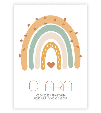 Personalized baby poster "Rainbow"
