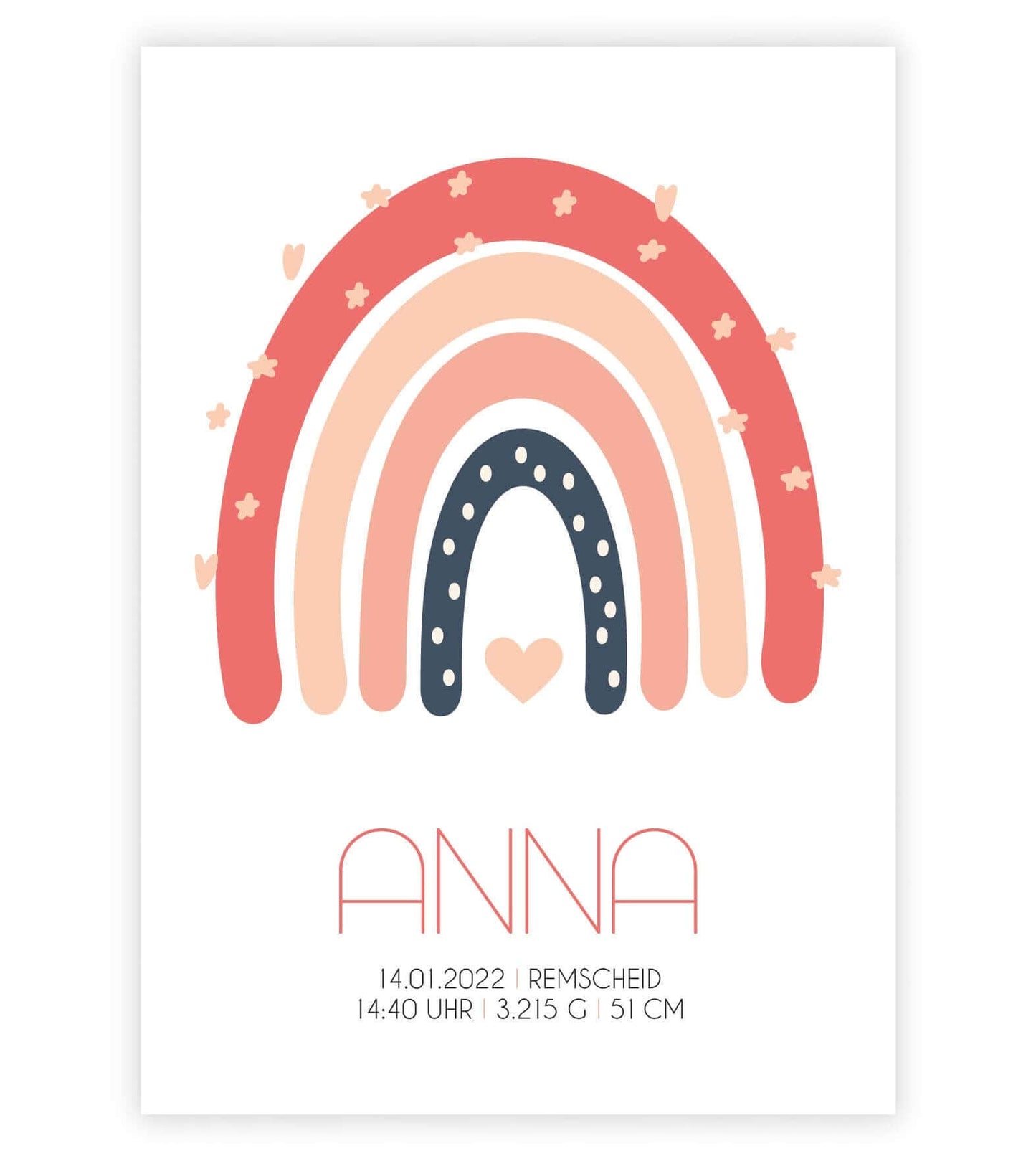 Personalized baby poster "Rainbow"