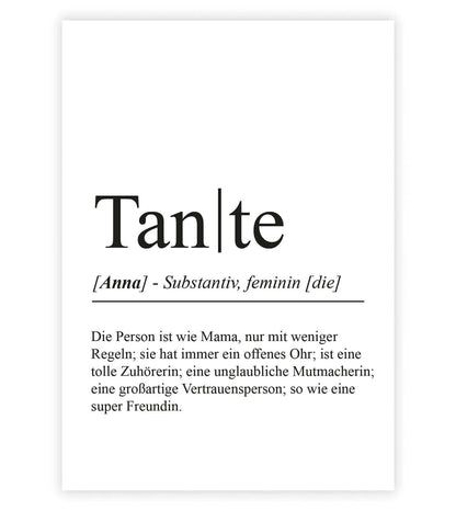 Personalisiertes Bild "Definition" - TANTE