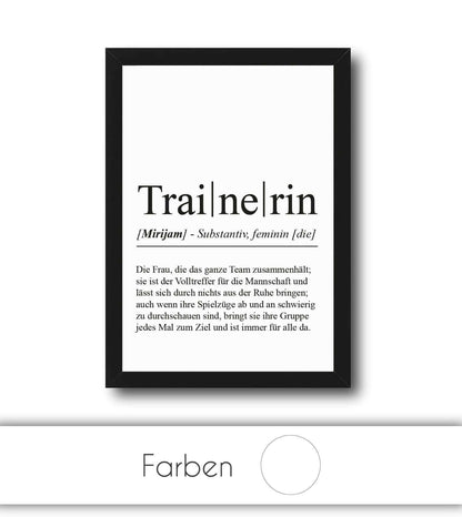 Personalized picture "Definition" - TRAINER