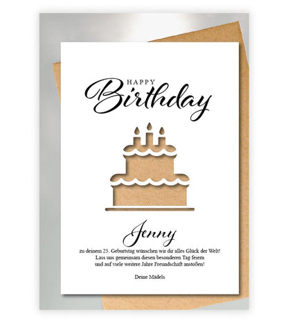 PLOT_Geldgeschenk "GEBURTSTAG", konturgeschnitten, Bildgröße: 13x18cm, DIN A4, DIN A3, Bilderrahmen: ohne Bilderrahmen, Bilderrahmen weiß, Bilderrahmen schwarz, Bilderrahmen weiß mit Passepartout, Bilderrahmen schwarz mit Passepartout, Copyright: 321gesch