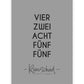 Personalisiertes Koordinatenposter "PLZ" Postleitzahl, Bildfarbe: Grau, Bildgröße: 13x18cm, DIN A4, DIN A3, Bilderrahmen: Ohne Bilderrahmen, Copyright: 321geschenke.de