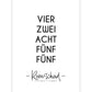 Personalisiertes Koordinatenposter "PLZ" Postleitzahl, Bildfarbe: Weiß, Bildgröße: 13x18cm, DIN A4, DIN A3, Bilderrahmen: Ohne Bilderrahmen, Copyright: 321geschenke.de