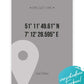 Personalisiertes Bild "HOME SWEET HOME GPS" in grau, weiß oder schwarz/anthrazit, Copyright: 321geschenke.de