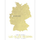 Personalisiertes Koordinaten Bild “Landkarte – Wo alles begann”, Bildfarbe: Gelb, Bildgröße: 13x18cm, DIN A4, DIN A3, Bilderrahmen: Ohne Bilderrahmen, Copyright: 321geschenke.de