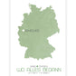 Personalisiertes Koordinaten Bild “Landkarte – Wo alles begann”, Bildfarbe: Grün, Bildgröße: 13x18cm, DIN A4, DIN A3, Bilderrahmen: Ohne Bilderrahmen, Copyright: 321geschenke.de