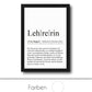 Personalisiertes Bild “Definition LEHRERIN”, Bildfarbe: Weiß, Bildgröße: 13x18cm, DIN A4, DIN A3, Bilderrahmen: Ohne Bilderrahmen, Bilderrahmen weiß ohne Passepartout, Bilderrahmen schwarz ohne Passepartout, Bilderrahmen weiß mit Passepartout, Bilderrahmen schwarz mit Passepartout, Copyright:321geschenke.de