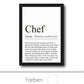 Personalisiertes Bild “Definition CHEF”, Bildfarbe: Weiß, Bildgröße: 13x18cm, DIN A4, DIN A3, Bilderrahmen: Ohne Bilderrahmen, Bilderrahmen weiß ohne Passepartout, Bilderrahmen schwarz ohne Passepartout, Bilderrahmen weiß mit Passepartout, Bilderrahmen schwarz mit Passepartout, Copyright:321geschenke.de