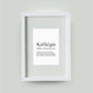 Personalisiertes Bild “Definition KOLLEGIN”, DIN 13x18cm, mit Rahmen weiß 21x30cm, ohne Passepartout
