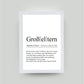 Personalisiertes Bild “Definition GROßELTERN”, DIN A4, mit Rahmen weiß 21x30cm, ohne Passepartout