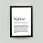 Personalisiertes Bild “Definition KATZE”, DIN 13x18cm, mit Rahmen weiß 21x30cm, ohne Passepartout