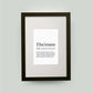 Personalisiertes Bild “Definition EHEMANN”, DIN 13x18cm, mit Rahmen schwarz 21x30cm, ohne Passepartout